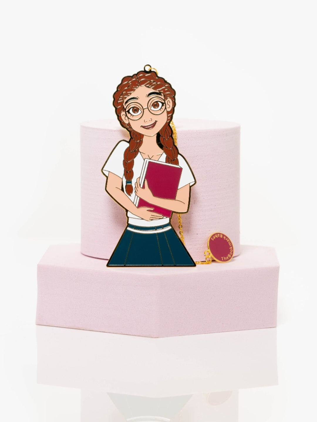 bookmark, brunette, girl bookmark, school supplies