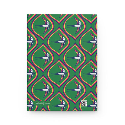 Fly High: Green Ankara Bird Print Journal