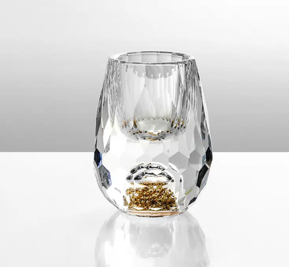 Golden Luxe Crystal Shot Glass Set – 1.5oz Premium BPA-Free Whiskey Glasses (Set of 2)
