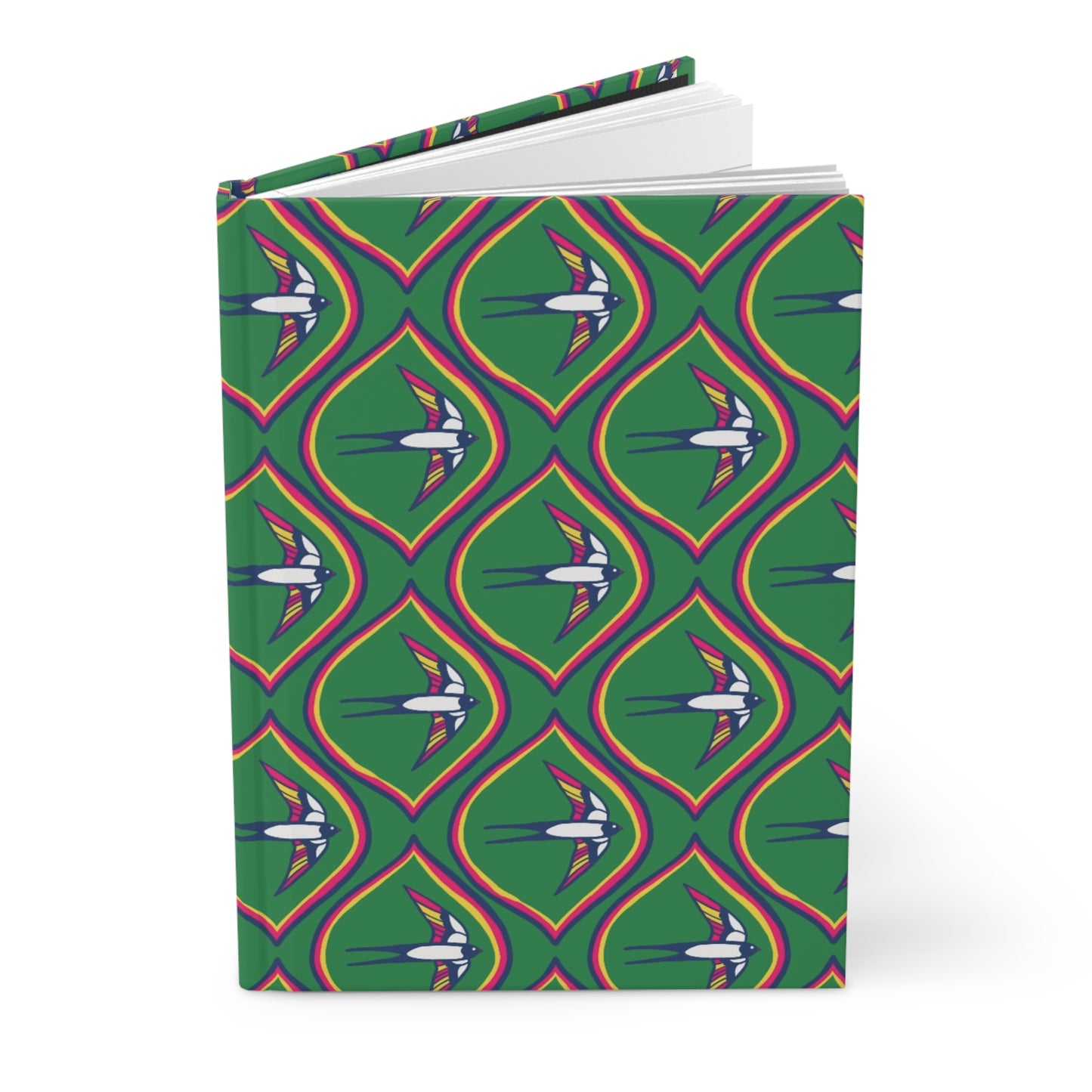 Fly High: Green Ankara Bird Print Journal