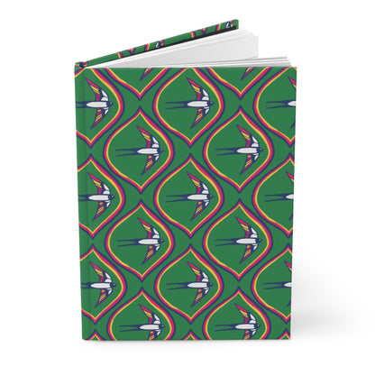 Fly High: Green Ankara Bird Print Journal