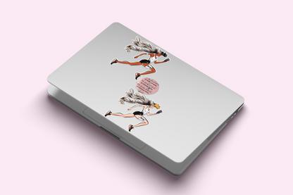 Fitness aesthetic Kindle stickers with runner girl design waterproof vinyl sheet