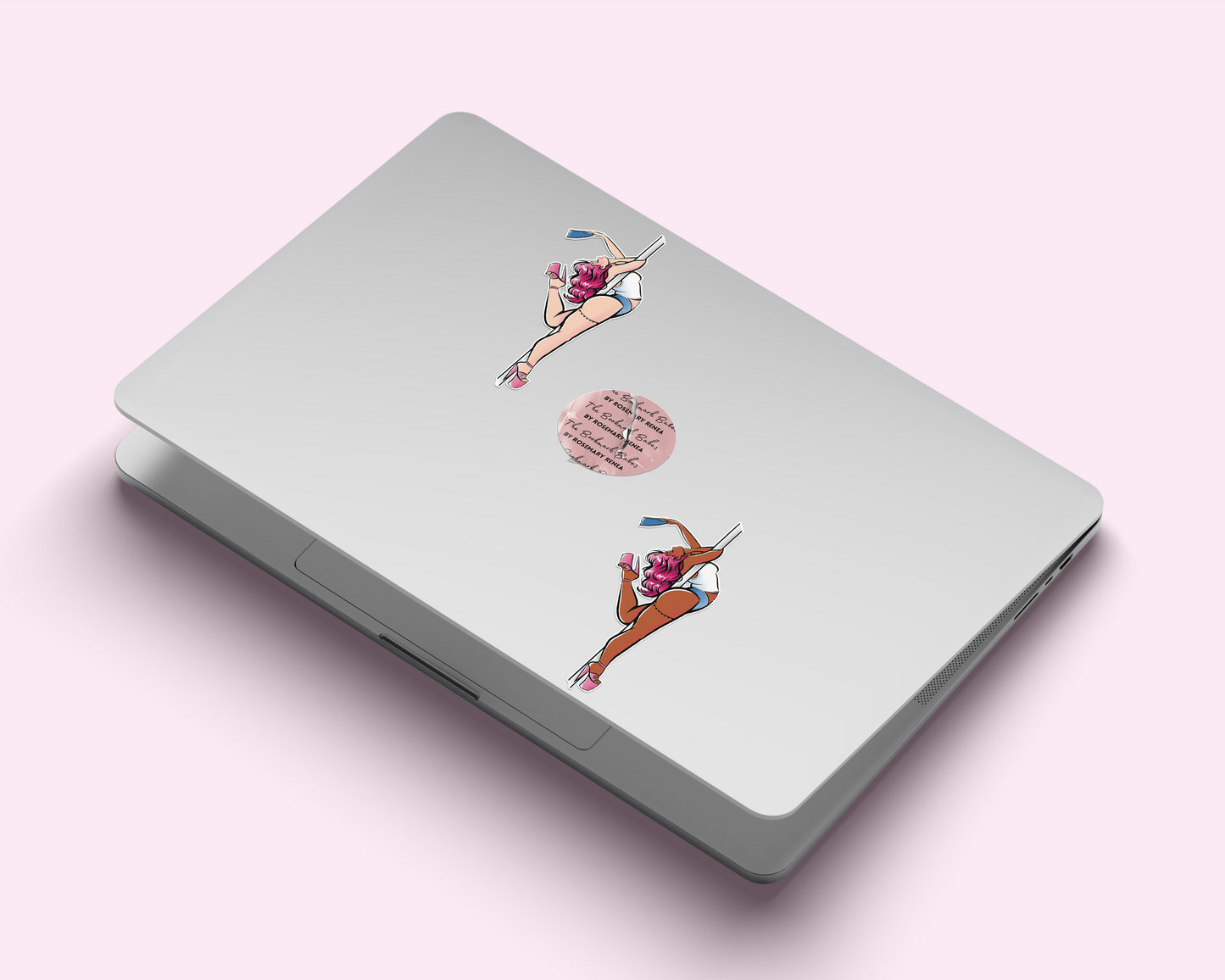 Waterproof Kindle sticker sheet with pole dancer ballerina design