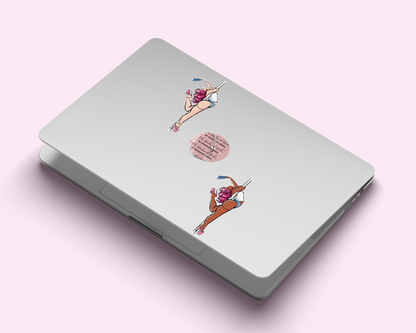 Waterproof Kindle sticker sheet with pole dancer ballerina design